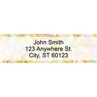 Painted Flowers Address Labels