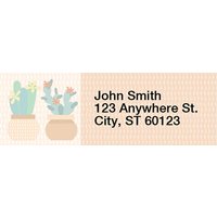 Colorful Cacti Narrow Address Labels