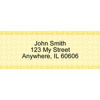 Yellow Safety Narrow Address Labels