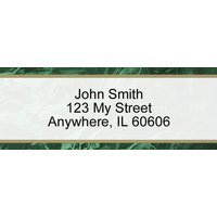 Green Marble Narrow Address Labels