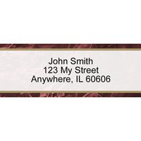 Burgundy Marble Narrow Address Labels