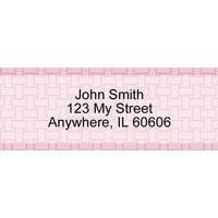 Pink Safety Narrow Address Labels