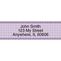 Purple Safety Narrow Address Labels