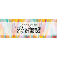 Colorful Brush Strokes Address Labels by EttaVee