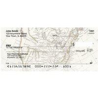 Vintage North America Map Personal Checks