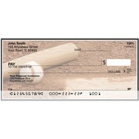Black & White Baseball Team Personal Checks