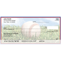 Blue & Red Baseball Team Personal Checks