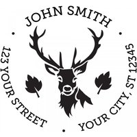 Round Designer Deer Stamp