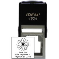 Square Designer Flower Stamp