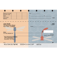 Retro Dragonflies Top Stub Checks