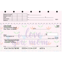 I Love You, Mom Top Stub Personal Checks