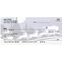 Santa`s Blue Christmas Personal Checks