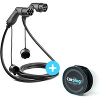 CARPLUG Câble de recharge Noir - Type 2 - Type 2 - 7m - 7,4kW (1 phase 32A) - T2 T2 + Housse