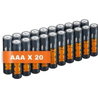 Piles AAA - Lot de 20| 100% PEAKPOWER | Batteries Alcalines AAA LR03 1,5v | Longue durée, haute performance, utilisation quotidienne