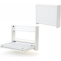 AT4 - Table à langer murale rabattable en bois SORA Blanc - Taille unique