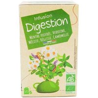 Infusion BIO : Camomille, Mélisse, Verveine, Menthe poivrée, Réglisse - Digestion - 20 sachets