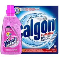 Pack 3 en 1 75 Pastilles Anticalcaire Nettoyant Lave-linge + Vanish Détachant Textile Gel Oxi Action Gold 30° 1,5L