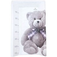 Plan à langer DOMIVA Little Bear - PVC - Matelas intégré - Blanc/Gris - 50 x 80 cm
