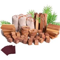 Bague en Bois de Cèdre Anti Mites 71 pcs  + 10 morceaux de papier de verre Awemoz - Anti Mites Textile - Piège à mites