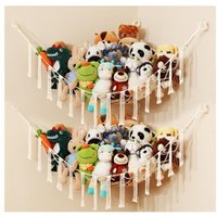 2 Unités Hamac de Rangement pour Jouets Hamac de Rangement pour Jouets pour Animaux en Peluche Organisateur Suspendu pour