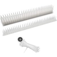 ROCK Lot de 12 Pics anti-pigeons – Répulsif contre les oiseaux avec pointes extra hautes pour balcon, clôtures et toit