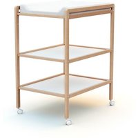 AT4 - Table à langer 2 étagères en bois LILO Hêtre Verni - Taille unique