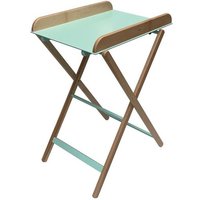 Table à langer en bois Jade bicolore vert menthe - Combelle - Pliante - 2 hauteurs de réglage