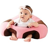 Canapé Siège Chaise Bébé Tout Doux Assis Confort Peluche Jouet Support pour Fille Garçon dans Maison 3-16 mois Bleu et Rose