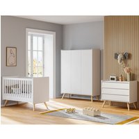 Chambre complète 3 portes Vox - Vintage - 125 x 65 x 103cm - Blanc