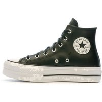 Converse CHUCK TAYLOR ALL STAR LIFT CLEAN LEATHER HI Noir chaussure Baskets Femme Converse All Star Platform en Cuir Noir