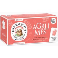 Les 2 Marmottes - Infusion Agrumes - 30 sachets - Citron, orange sanguine et bergamote - Une infusion fruitée et délicieuse