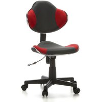 Siège de bureau enfant / Siège pivotant KIDDY GTI-2 tissu gris / rouge hjh OFFICE
