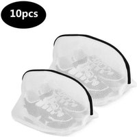 10PCS Sac de Lavage Pour Chaussures-42x24cm-Pour Bagages Sac de Rangement-Avec Glissière Sac à Linge en Maille