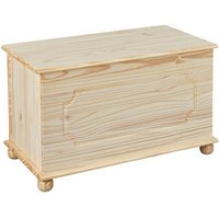 KALISHA - Coffre à Jouets Bois Massif Naturel
