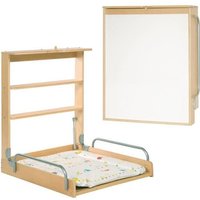 ROBA Table à langer Murale Pliable + Matelas à langer Waldhochzeit - Naturel