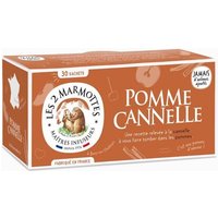 Les 2 Marmottes - Infusion Pomme Cannelle 30 sachets - Gourmande et fruitéeSans arômes ajoutés