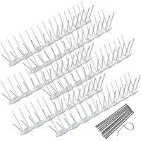 NUISIPRO - 3m Barrière à pic répulsif oiseaux , pigeons efficace, - avec 12 liens de fixation rapide