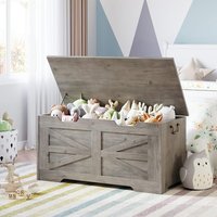 Coffre de rangement grand coffre à jouets de 100cm-banc de rangement -Grande capacité-GRIS