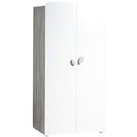 Armoire bébé Leaf - MDF - Blanc - 2 portes - 86 x 175 x 56 cm - BABY PRICE