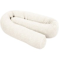 ROBA Serpent de Lit Bébé 170 cm Seashells - Traversin en Coton Bio - Certifié Oeko-Tex & OCS - Motif Pois à Aspect Relief - Écru