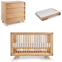 Mini chambre bébé Montessori Kyoto Bois naturel 70x140 cm