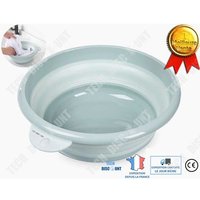 TD® bassine pliable camping grande linge retractable silicone ronde plastique pied lessive taille bain evier sale vaisselle seau lav