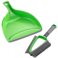 Pelle et balayette nettoyage sec et liquide Duo - Vert