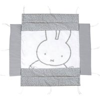 Tapis de Parc Bébé - ROBA - miffy® - Tour de Parc avec Fond et Bords à Motif Lapin - Gris / Blanc