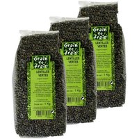Grain de Frais - Lot 3x Lentille verte - Sachet 1kg