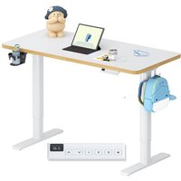 FlexiSpot Bureau Enfant Ergonomique Bureau dÉtude Réglable en Hauteur Bureau pour Enfants Électrique 110x52CM (Blanc)