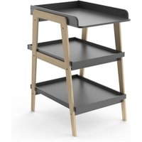 Table à langer TSUGA - Bois massif et MDF - L.58 x P.711 x H.1012 cm - Pour matelas 50x70 cm - Gris graphite
