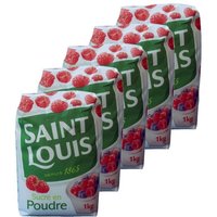 Lot 5x Sucre en poudre - Saint Louis - paquet 1kg