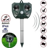 WT19951-Répulsif à ultrasons solaire Répulsif Chat-Chien-souris Fréquence Réglable Pour Eloigner Animaux Nuisibles de Jardin Pest