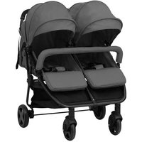 vidaXL Poussette à Deux Places Landau Pliable de Vayage Poussette de Voyage Tout-petit Extérieur Protection contre Rayons UV 10360